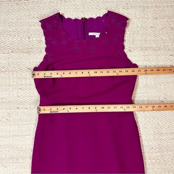 Diane von Furstenberg Dress Sz 6 Caralyn Cutout A-Line Magenta - Picture 8 of 16